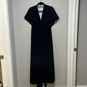 Revelry Micah convertible black velvet dress